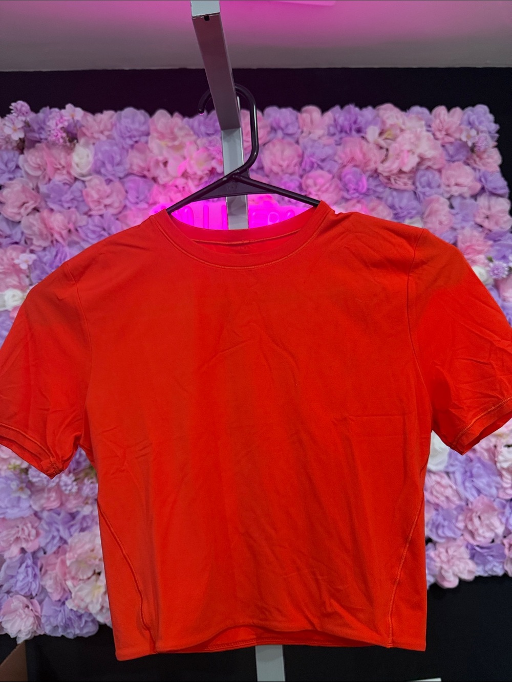 Lululemon Bright Red Cropped Tee